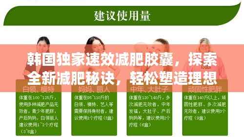 韩国独家速效减肥胶囊,探索全新减肥秘诀,轻松塑造理想身材!