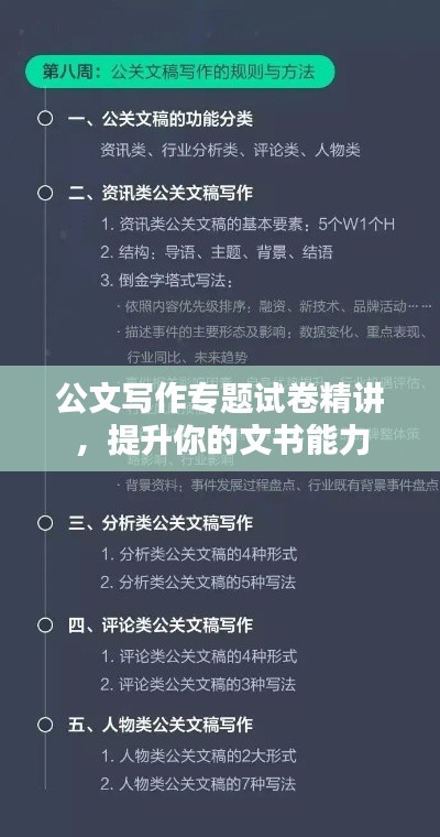 公文写作专题试卷精讲,提升你的文书能力